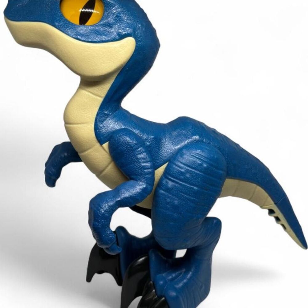 Fisher-Price Imaginext Jurassic World Blue Raptor XL 9” Dinosaur Figure
